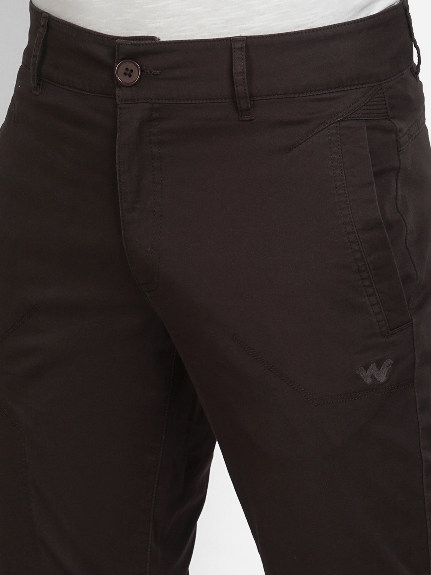 Wildcraft Brown Cotton Regular Fit Trackpants