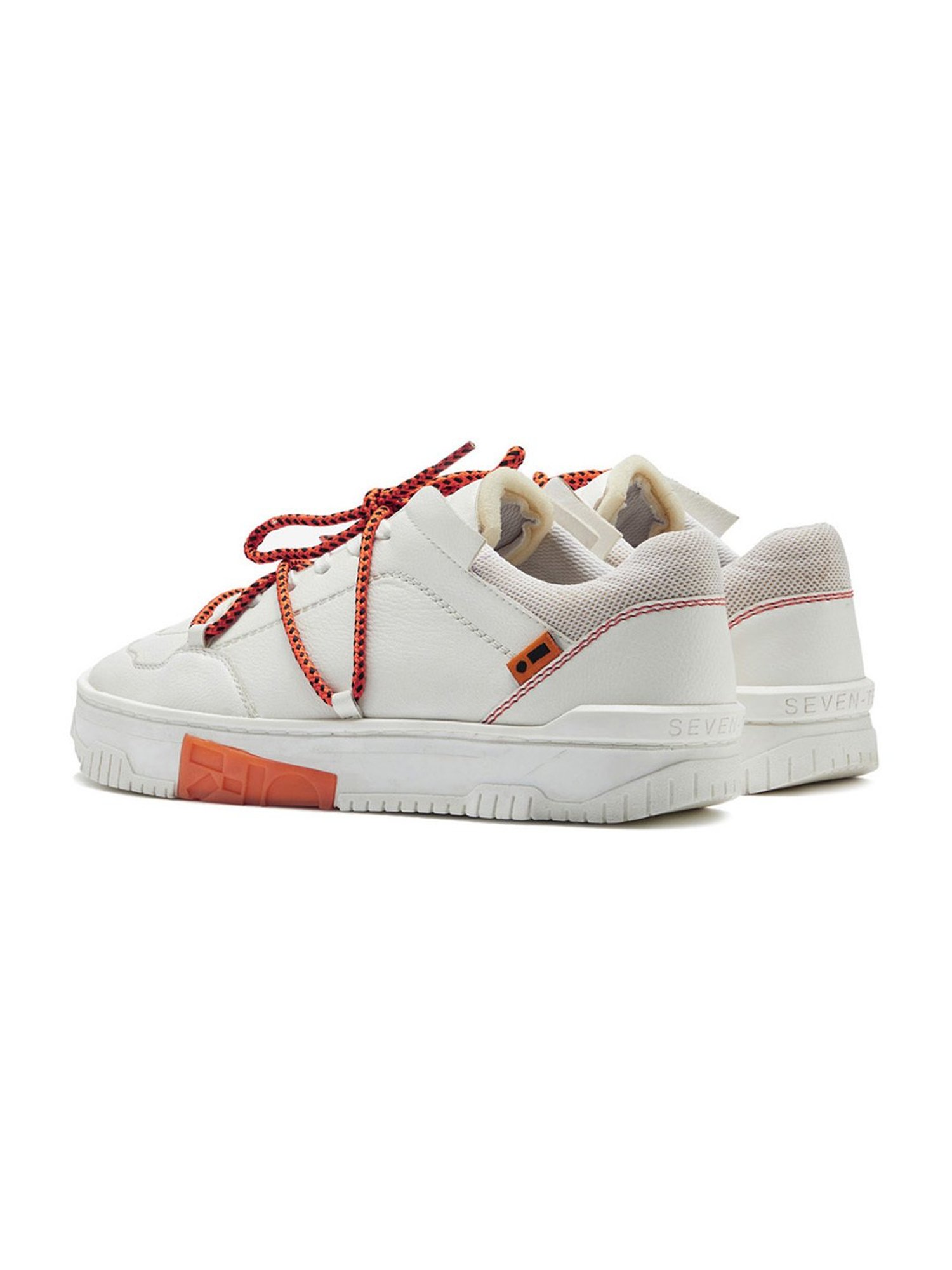 7-10 Men's 702 Elevate Street White & Orange Low-Top Sneakers