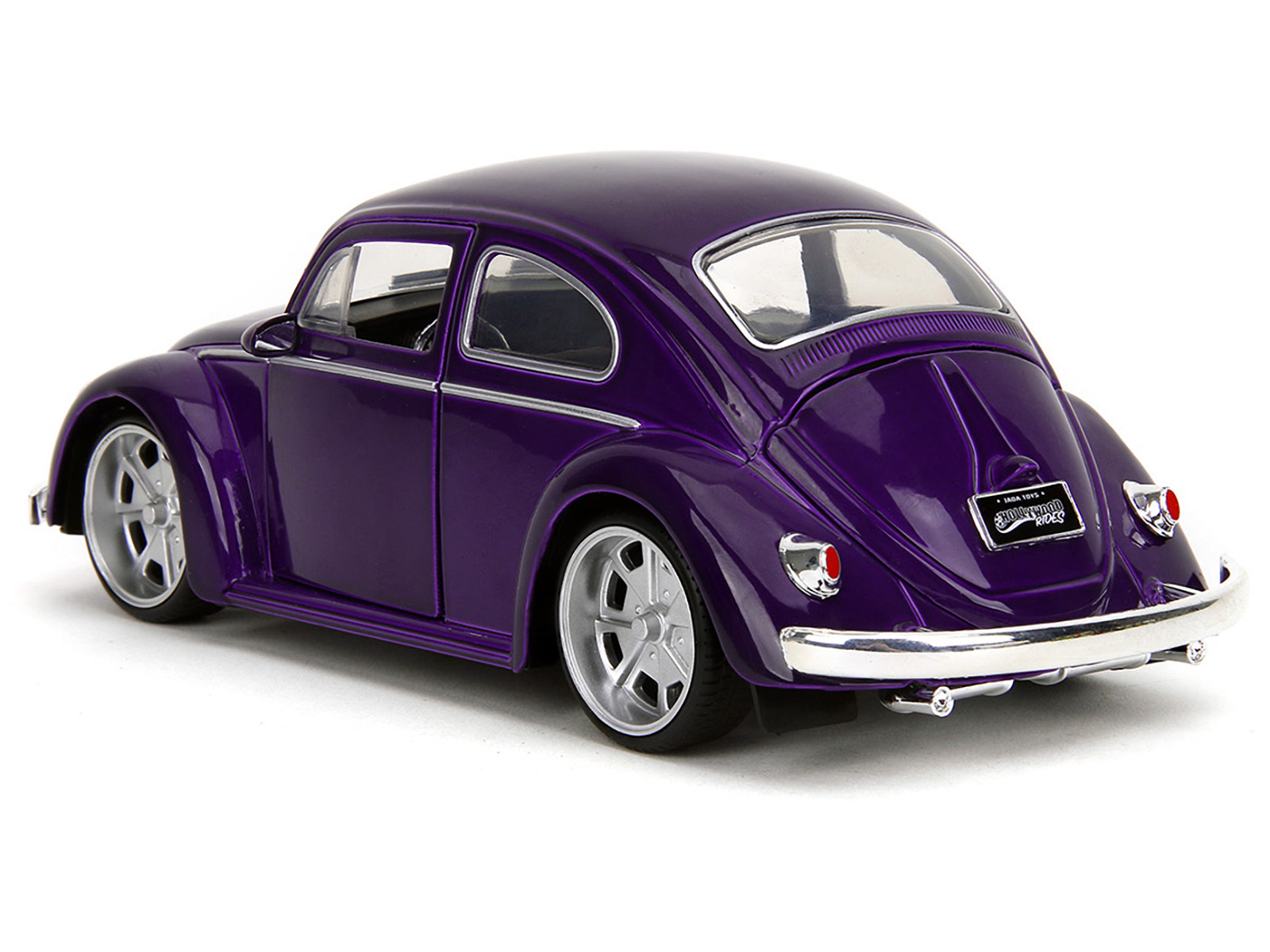 Volkswagen T1 Bus Candy Blue and White with Stitch Diecast Figurine and Surfboard "Lilo & Stitch" Disney "Hollywood Rides" Series 1/24 Diecast Model Car by Jada