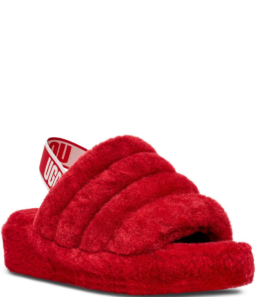 UGG&reg; Logo Fluff Yeah Fur Slides