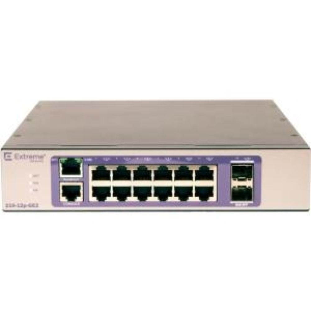 Extreme Networks - 16567 - Extreme Networks 210-12p-GE2 Ethernet Switch - 12 Ports - Manageable - 3 Layer Supported -