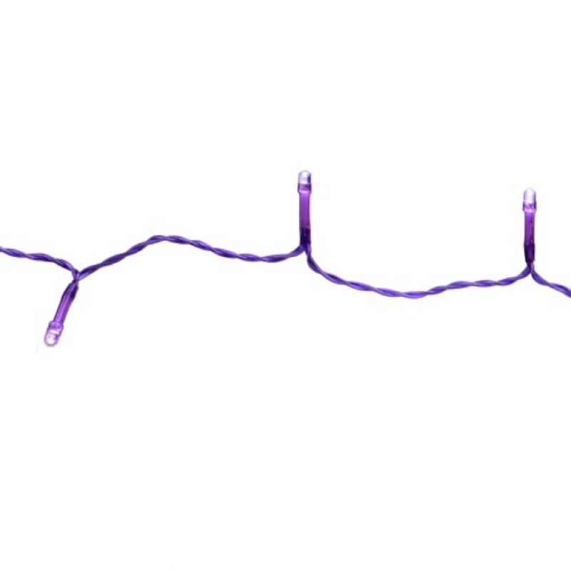Penn 20 Battery Operated Purple LED Wide Angle Christmas Lights - 7 ft Purple Wire
