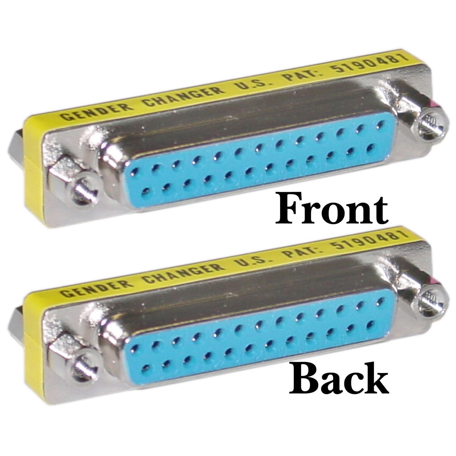 DB25 Female / DB25 Female, Serial Mini Gender Changer