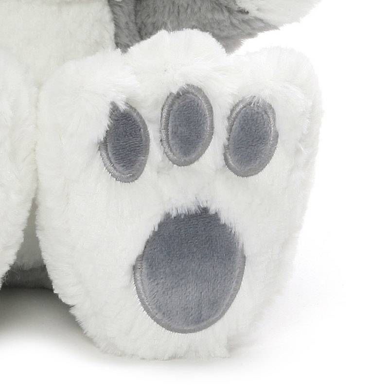 G by GUND Silly Pawz Husky Dog Plush Stuffed Animal Gray and White 12"