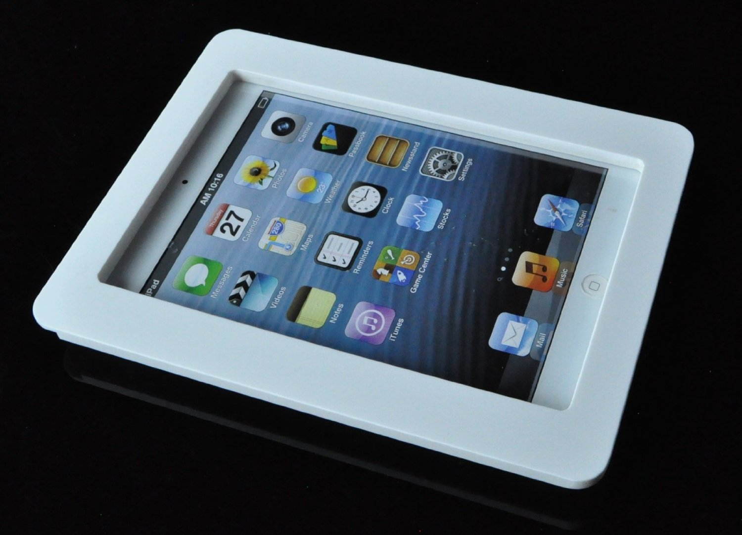 iPad mini 1/2/3 Black Acrylic Security Anti-Theft Enclosure with Wall Mount Kit