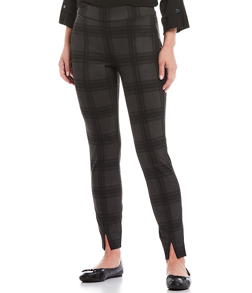 NYDJ Piedmont Plaid Print Pull-On Leggings
