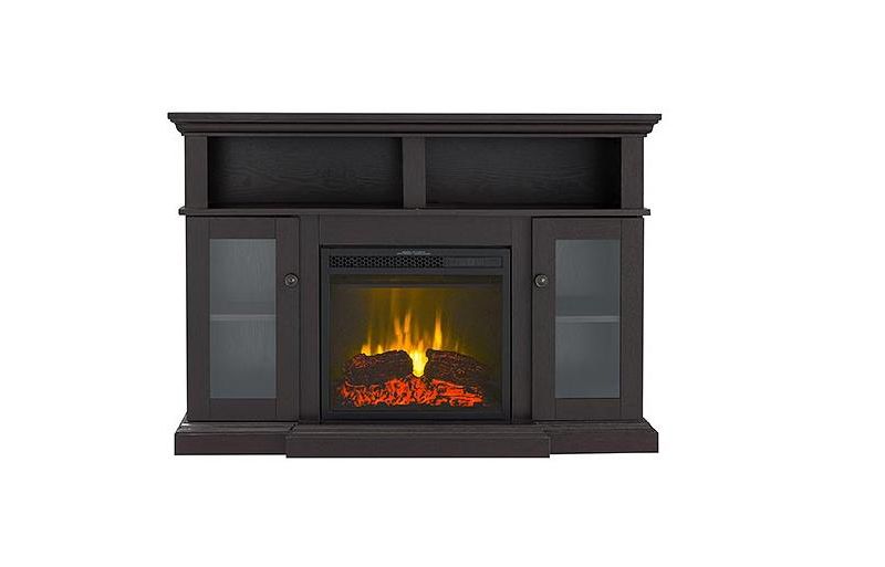 HearthPro Drew Electric Fireplace Media Console in Dark Mahogany - SP5720