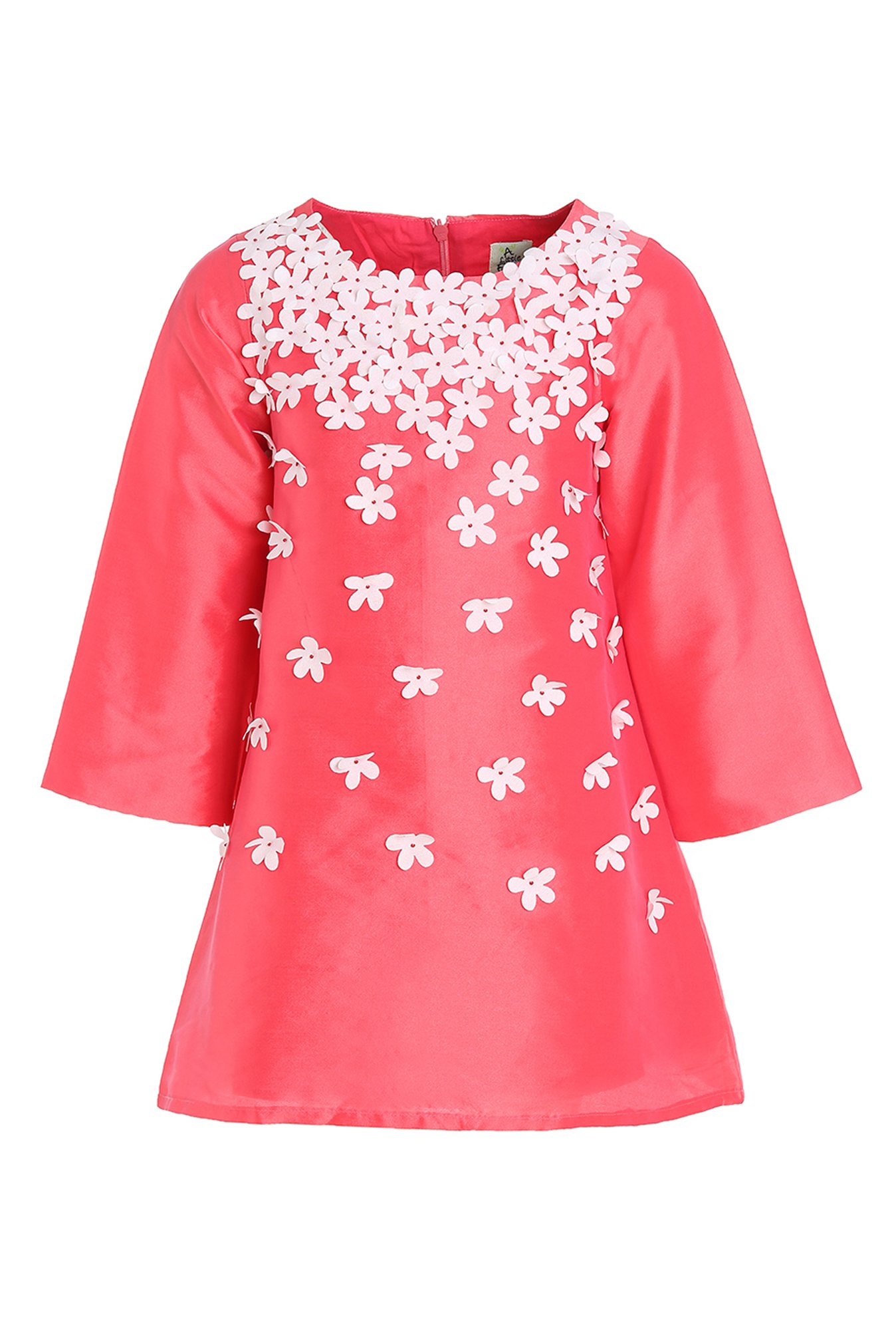 A Little Fable Kids Coral Applique Dress