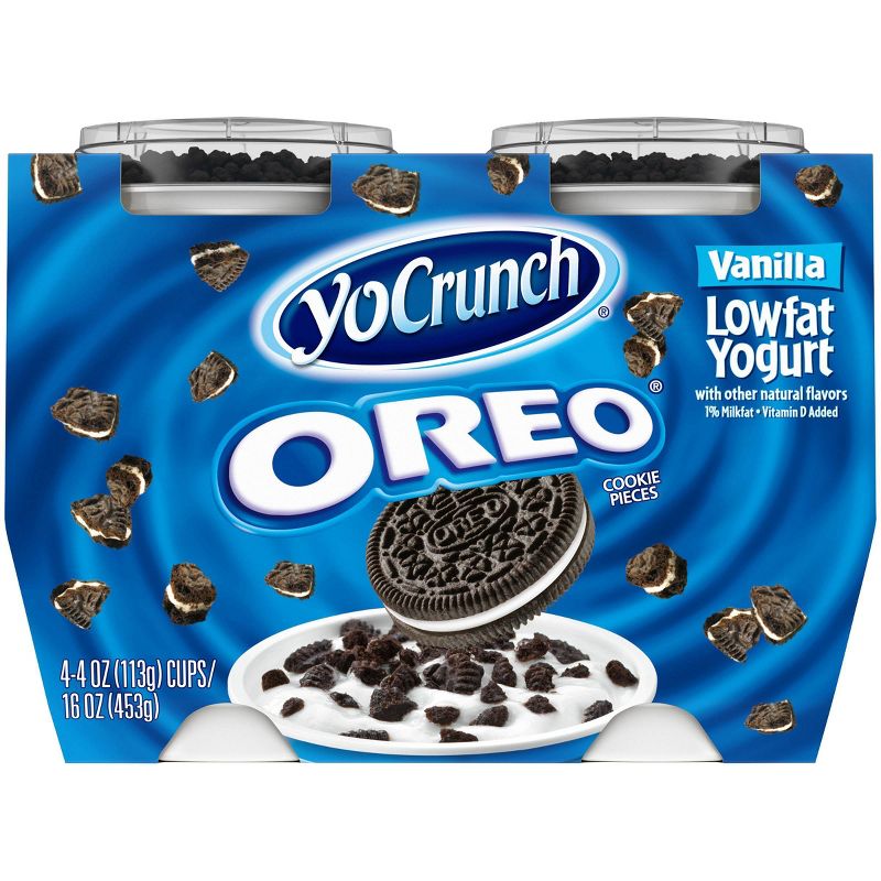 YoCrunch Oreo Vanilla Low Fat Yogurt - 4oz/4ct
