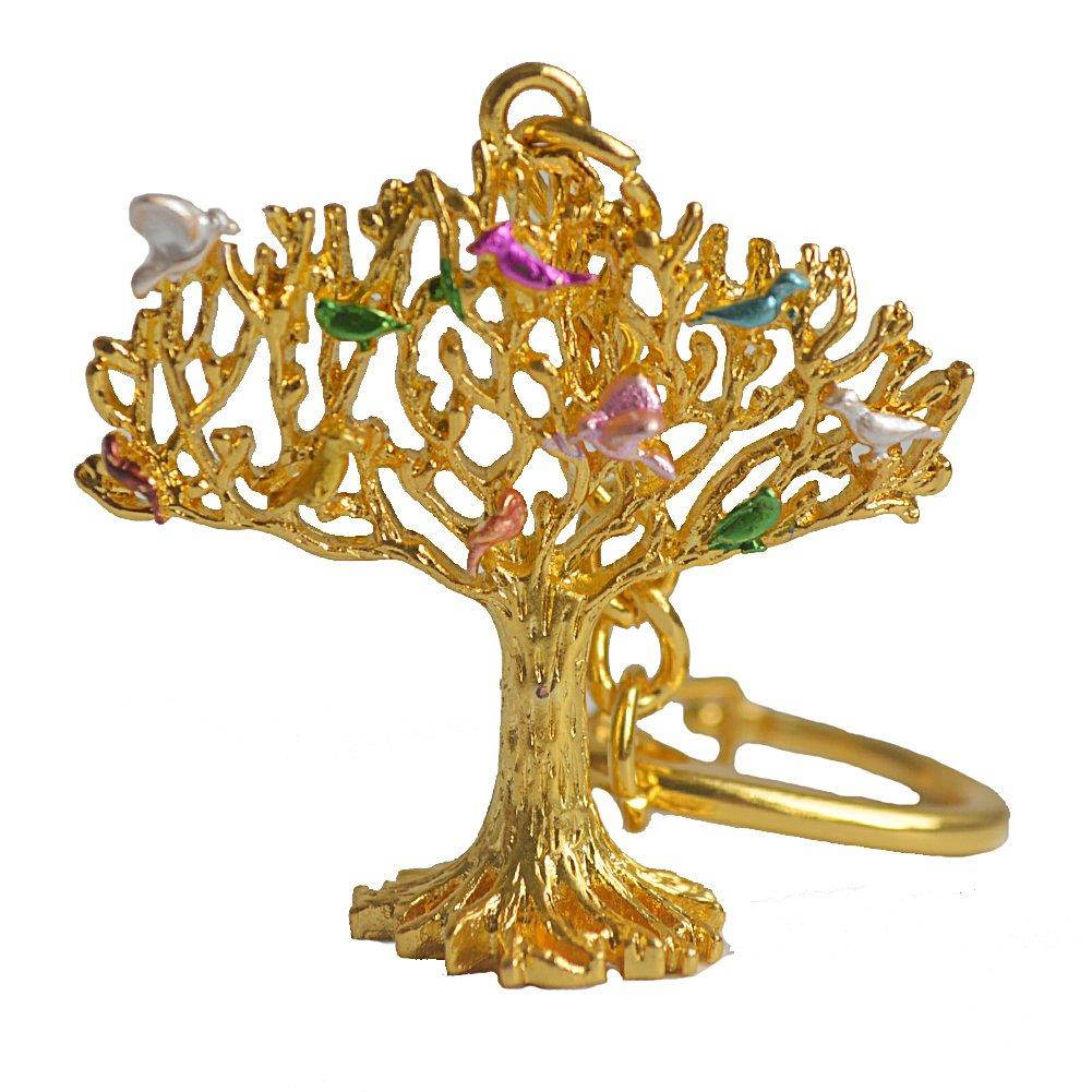 Fengshui 10 Birds on Wish Fulfilling Tree Keychain W Fengshuisale Red String Bracelet W1690