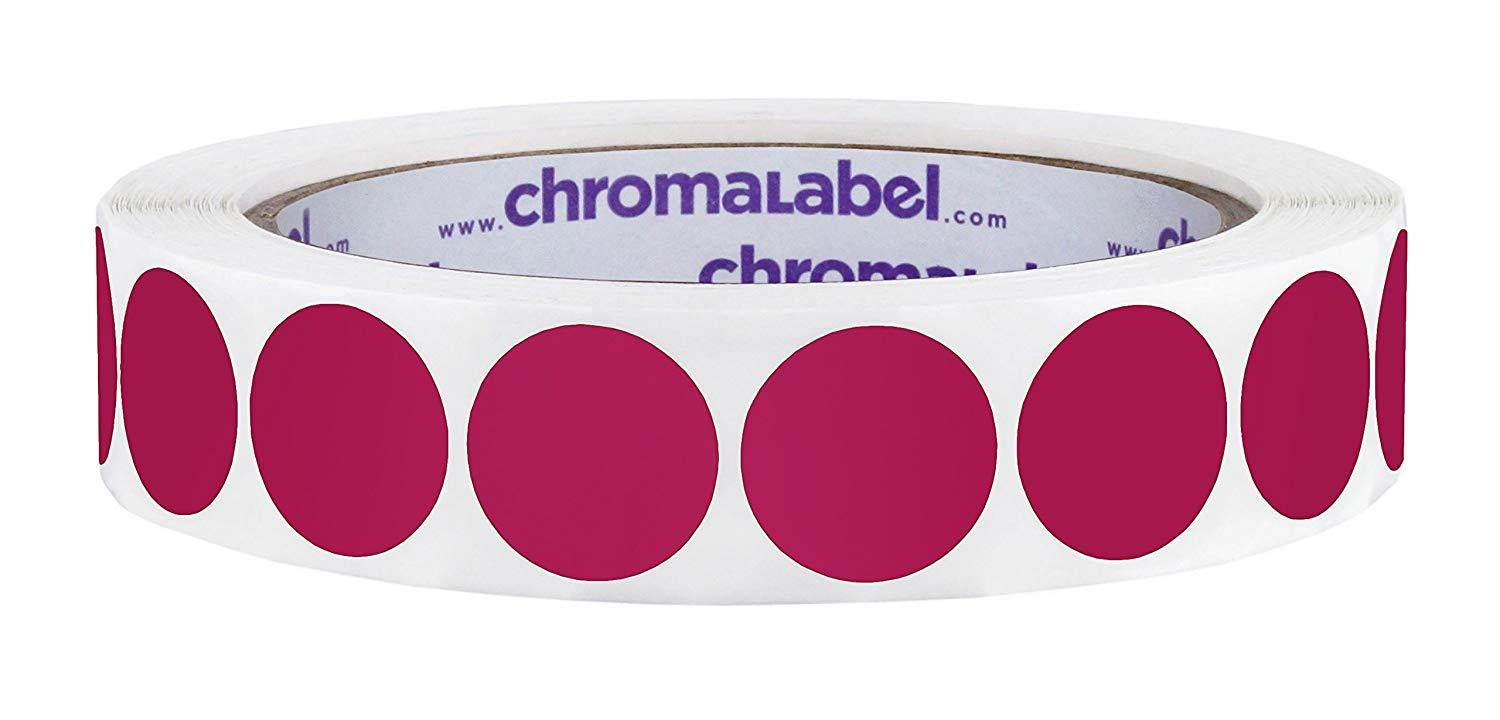 ChromaLabel 3/4 inch Color-Code Dot Labels | 1,000/Roll (Magenta)