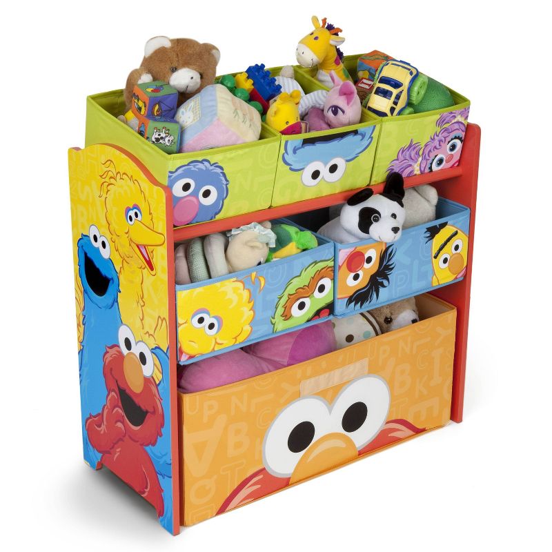 Sesame Street Design and Store 6 Bin Toy Organizer - Delta Children
