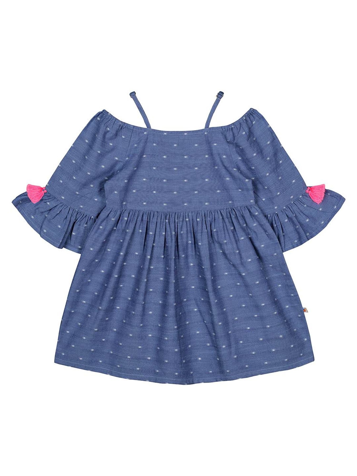 Budding Bees Kids Navy Printed Dress