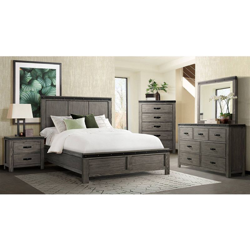 5pc King Montauk Panel Bedroom Set Gray - Picket House Furnishings