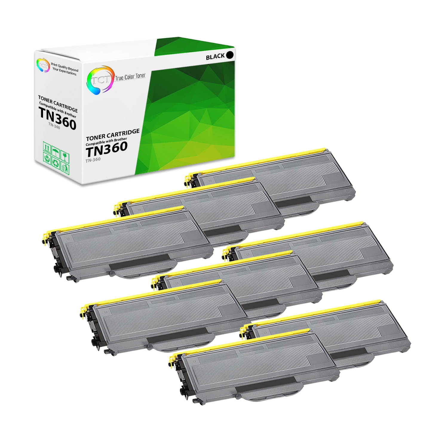 TCT Premium Compatible Drum Unit Replacement for Brother DR-360 DR360 Black works with Brother HL-2140 2150N 2170W, DCP-7030 7040, MFC-7320 7340 7440N 7450 7840W Printers (12,000 Pages) - 2 Pack