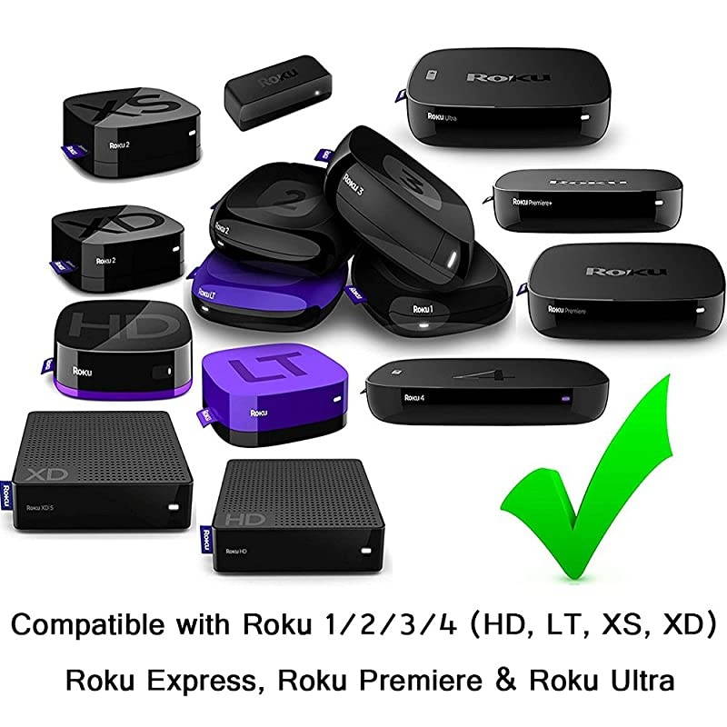 Replacement Lost Remote Control Compatible with Roku 1 Roku 2 Roku 3 Roku 4 HD LT XS XD Roku Express Do NOT Support Roku Stick Roku Premiere Roku Ultra Roku TV or Roku Game