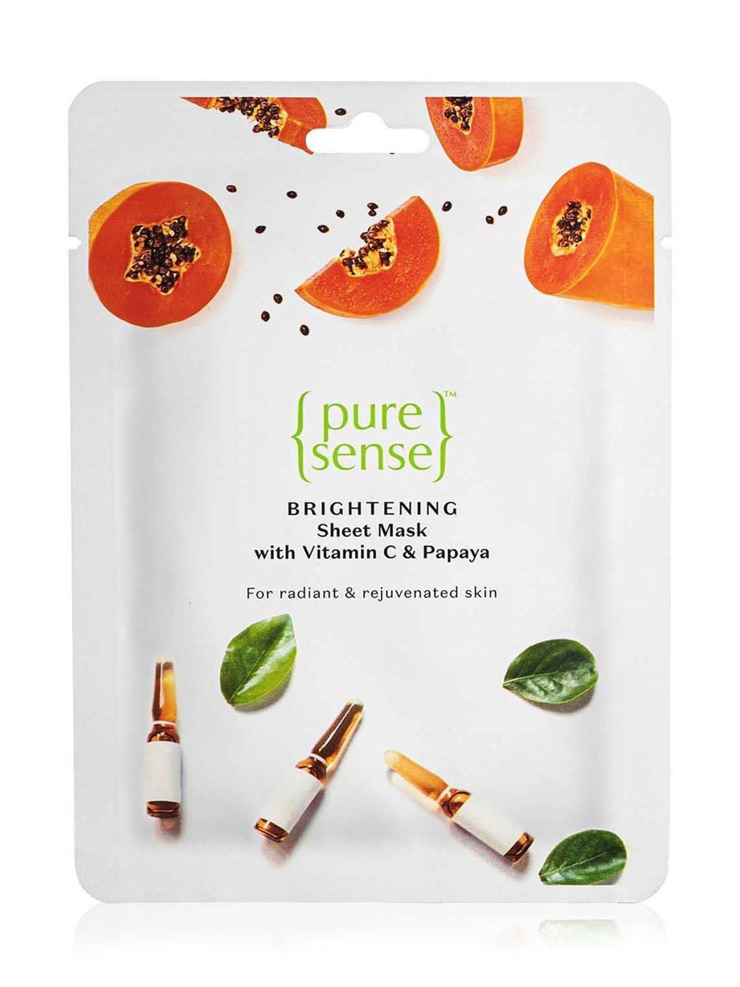 Pure Sense Brightening Sheet Mask with Vitamin C & Papaya - 15 gm
