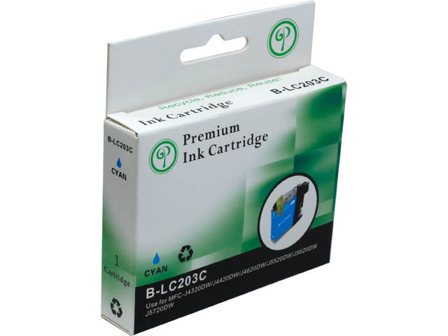 Green Project B-LC203C Compatible Brother LC 203 Cyan