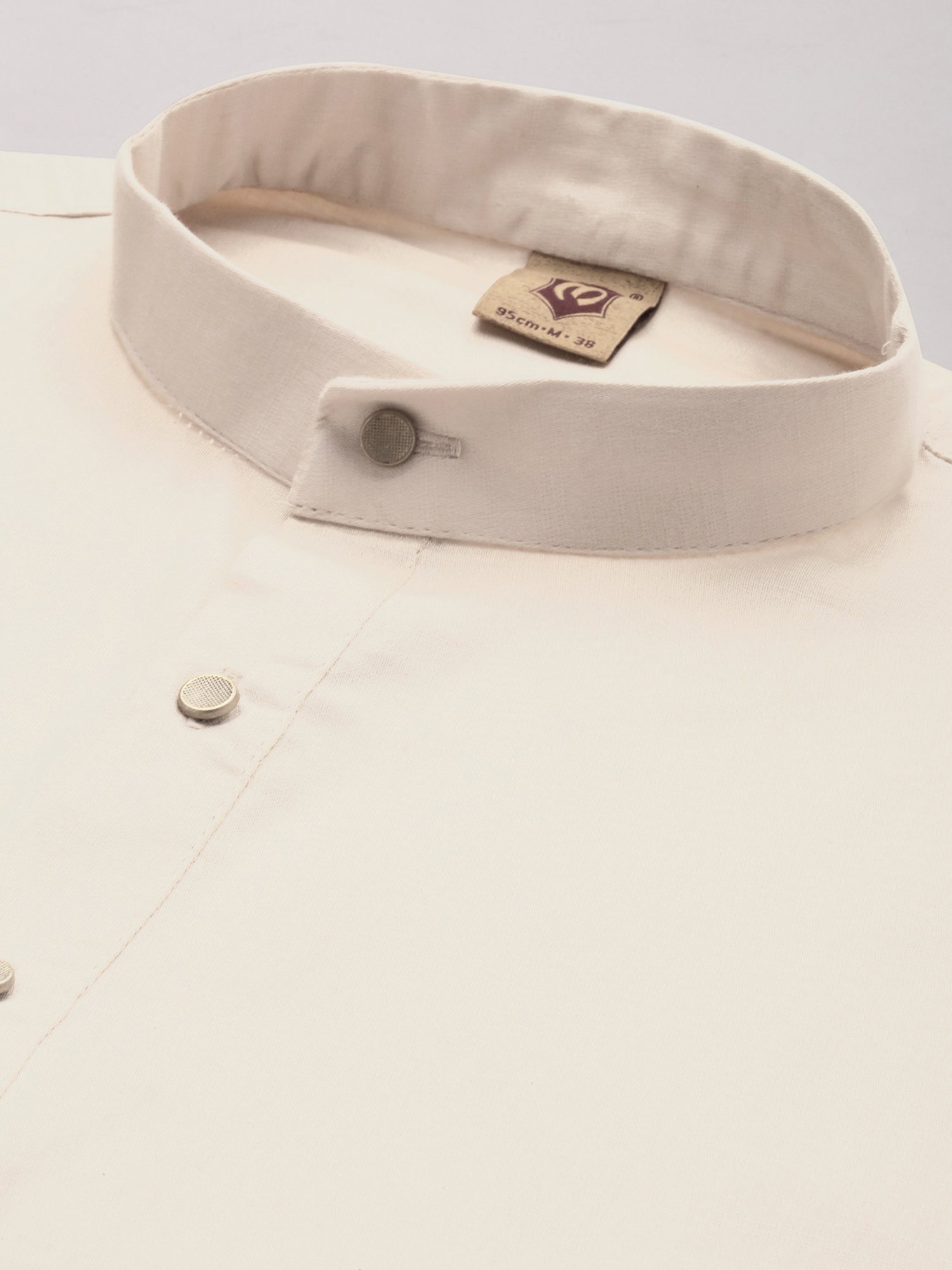 Manyavar Beige Regular Fit Kurta & Pyjamas Set