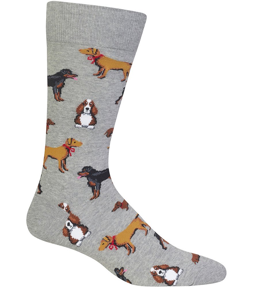Hot Sox Novelty Multi Dog Crew Socks