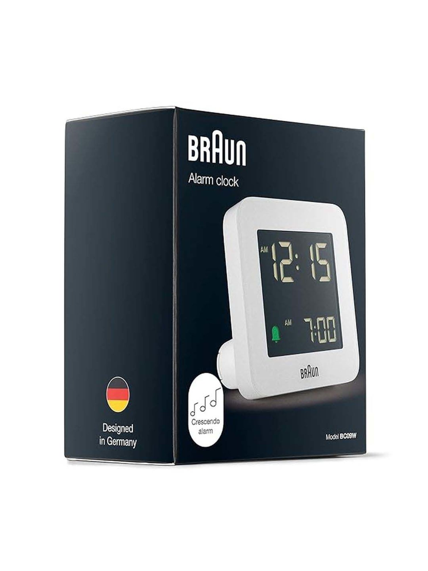 Braun White Digital Alarm Clock