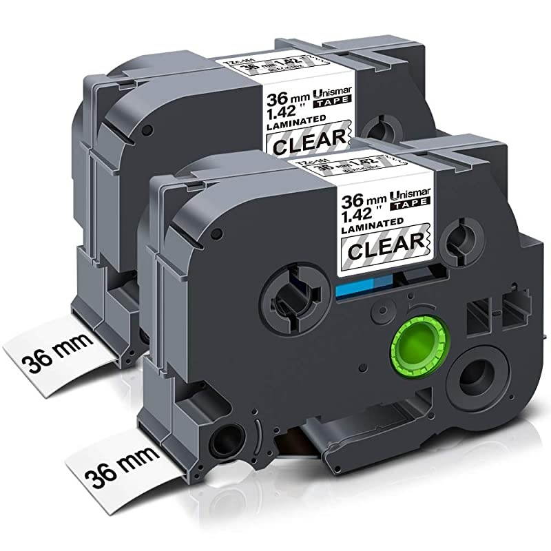 Compatible Label Tape Replacement for Brother PTouch TZe161 TZ161 TZe161 for PT3600 PT530 PT550 PT9200DX PT9200PC PT9700PC Label Maker 1 1214 x 262 Black on Clear 2Pack