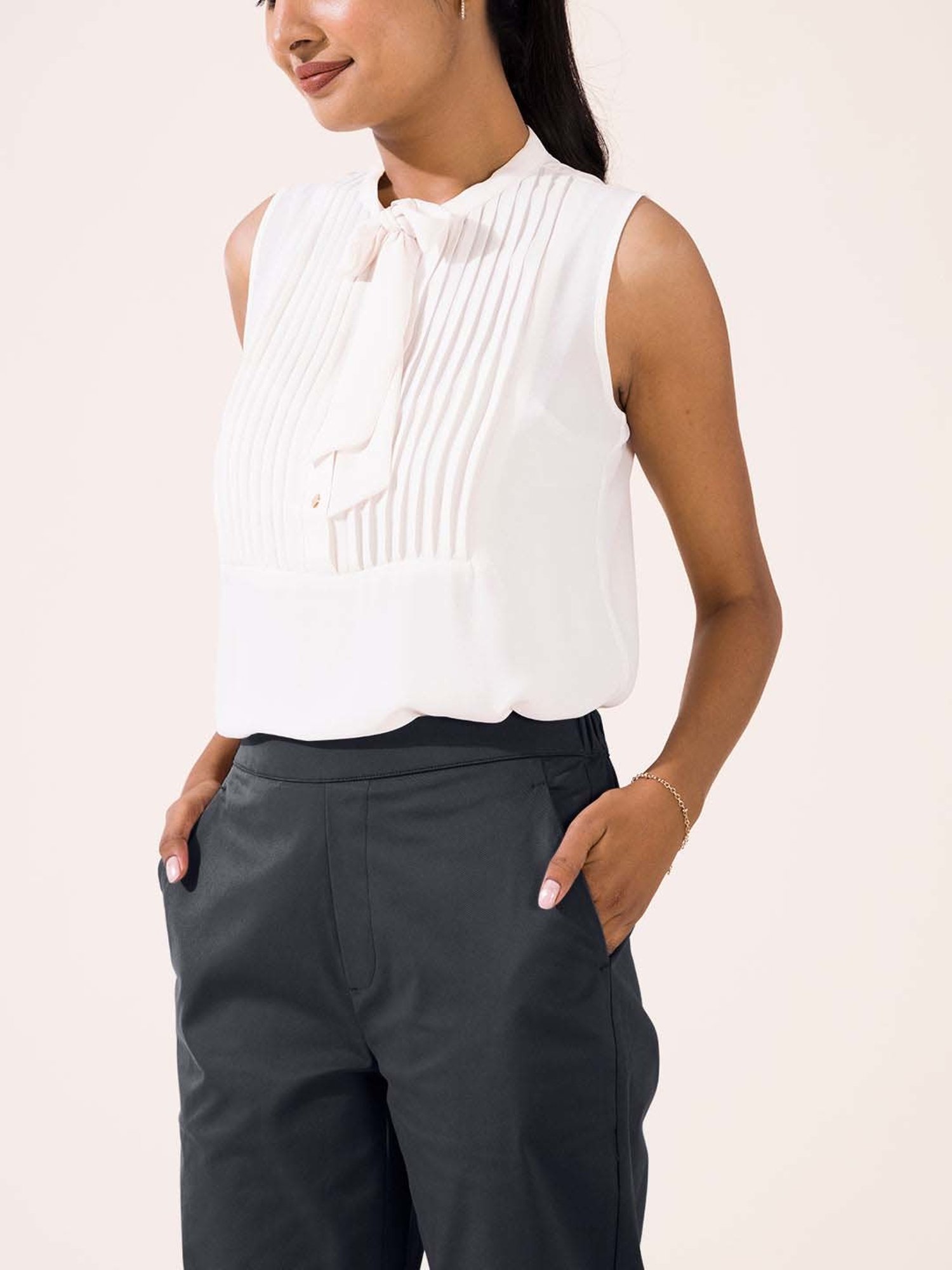 Go Colors! Grey Mid Rise Formal Trousers