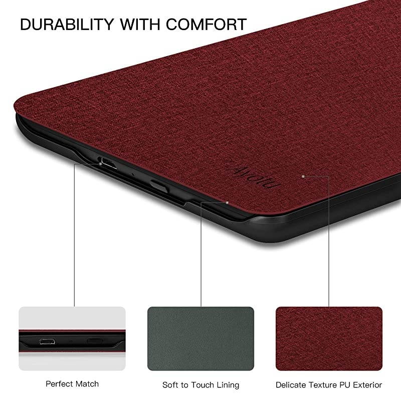 Case for AllNew Kindle 10th Gen 2019 Release Durable Cover with Auto WakeSleep fits  AllNew Kindle 2019will not fit Kindle Paperwhite or Kindle Oasis Red