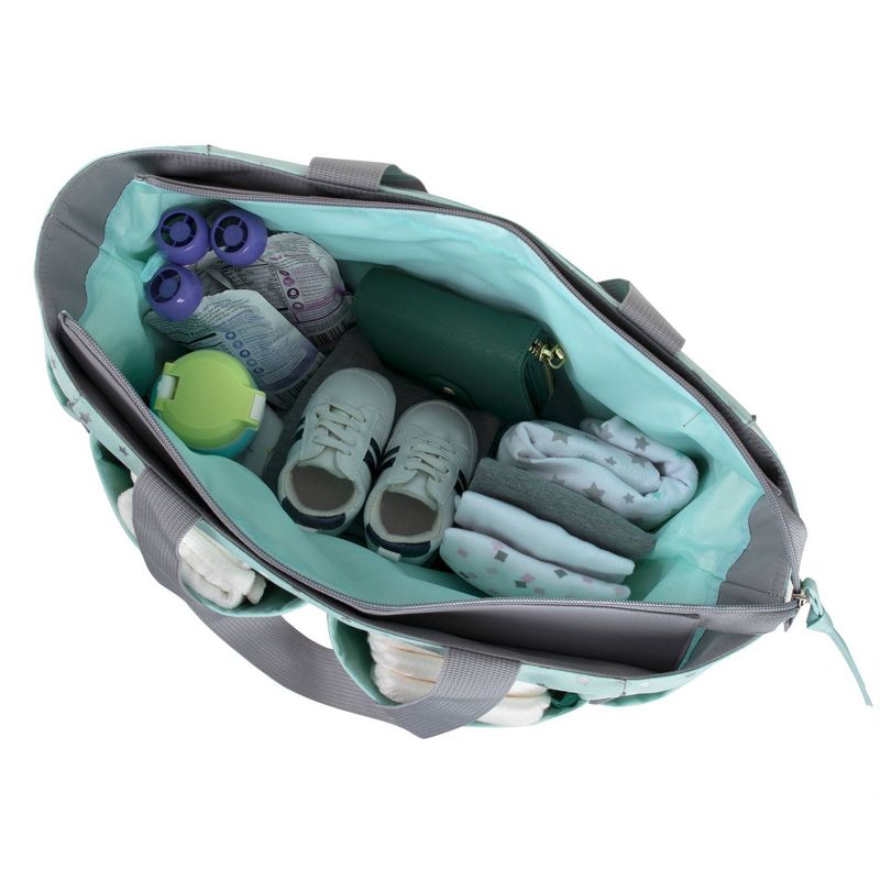 Baby Essential Kisses & Stars 5-in-1 Tote - Aqua