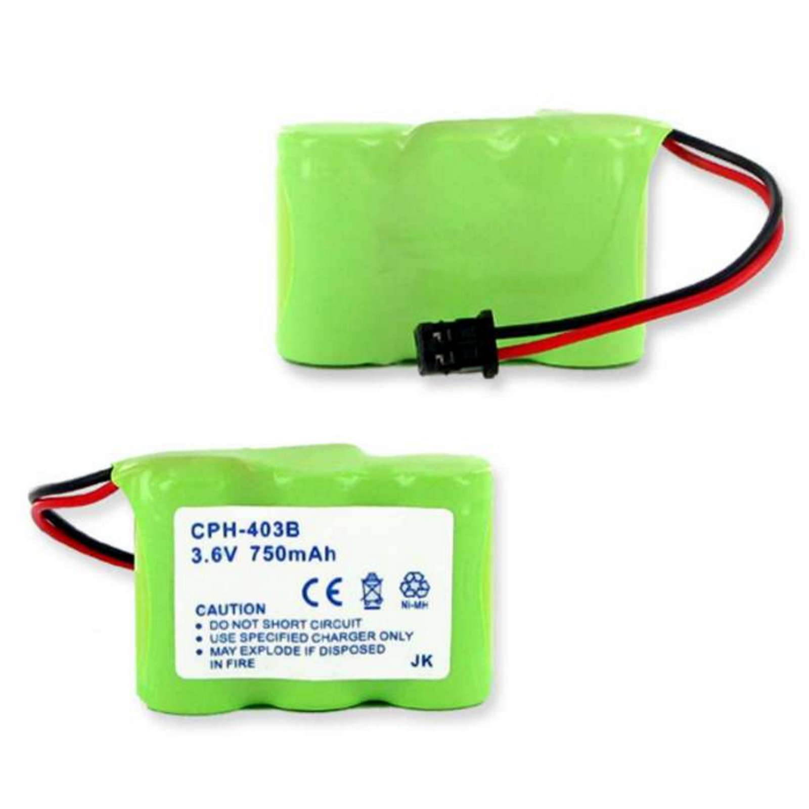Empire CPH-403B 3.6V 3 x 2 in. & 3AA Nickel Metal Hydride Battery 750 mAh & B Connector - 2.7 watt