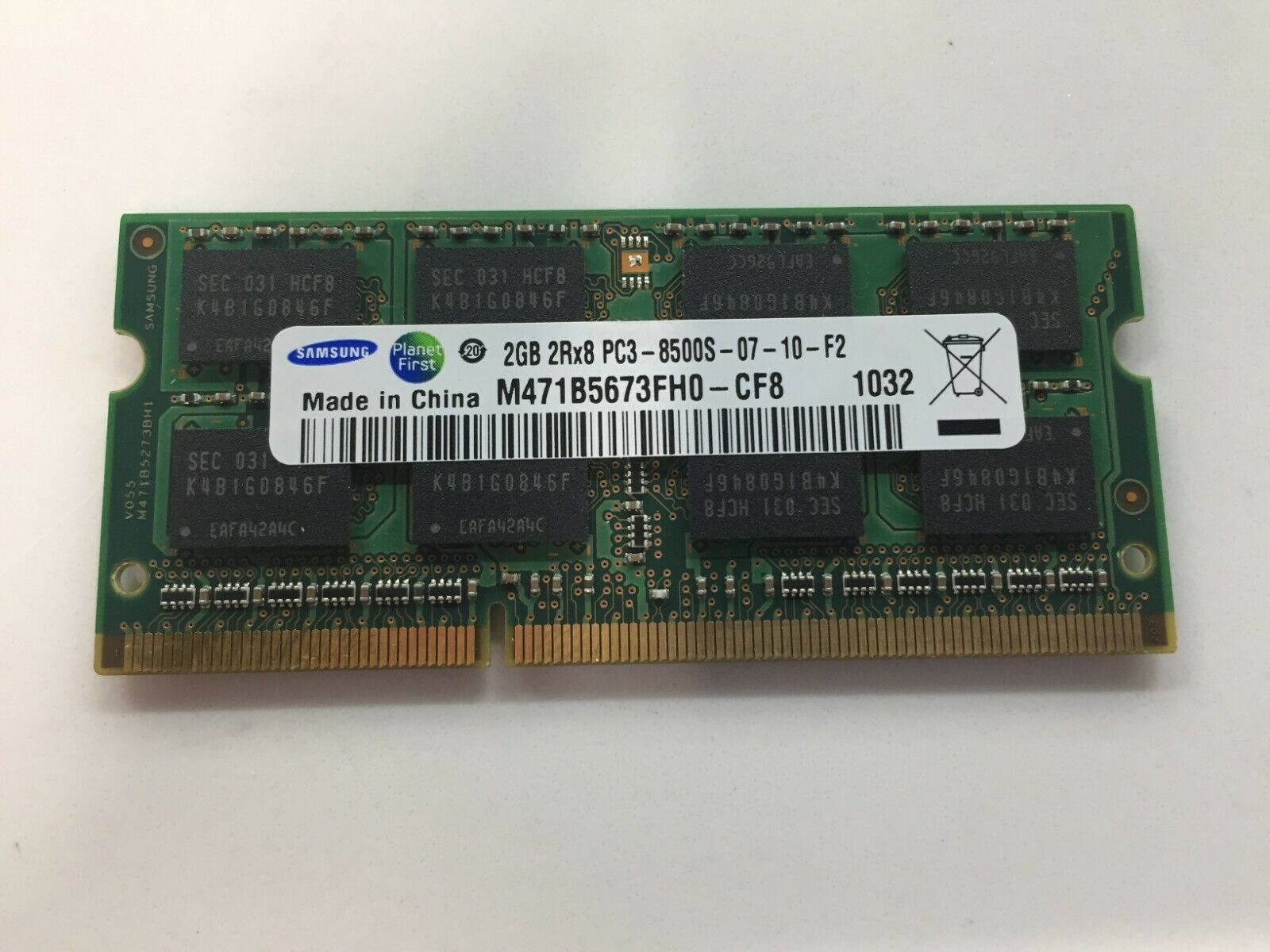 Samsung Genuine 4GB (2GB x 2) RAM KIT PC3-8500 2Rx8 M471B5673FHO-CF8