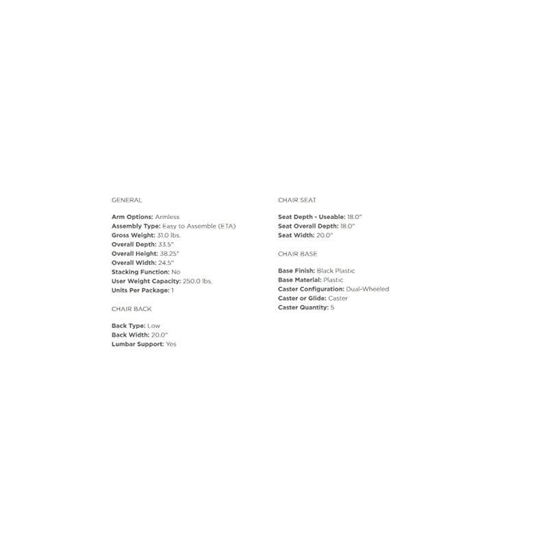 ValuTask Low Back Task Chair - Mesh Computer Chair for Office Desk, Black (HVL210)