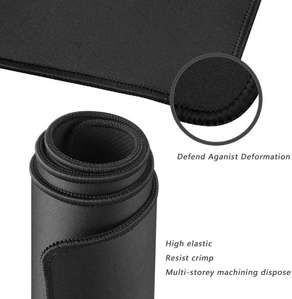 YEBMoo Extra Large Gaming Mouse Pads/Extended Protective Office Desk Mouse Mat Non-Slip Professional Precision Tracking Surface (23.6 x 11.8) for PC Computer Laptop (60x30 Black)