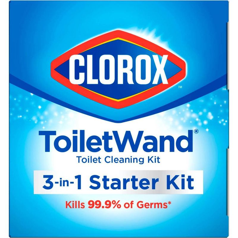 Clorox ToiletWand Disposable Toilet Cleaning System - ToiletWand Storage Caddy and 6 Refill Heads