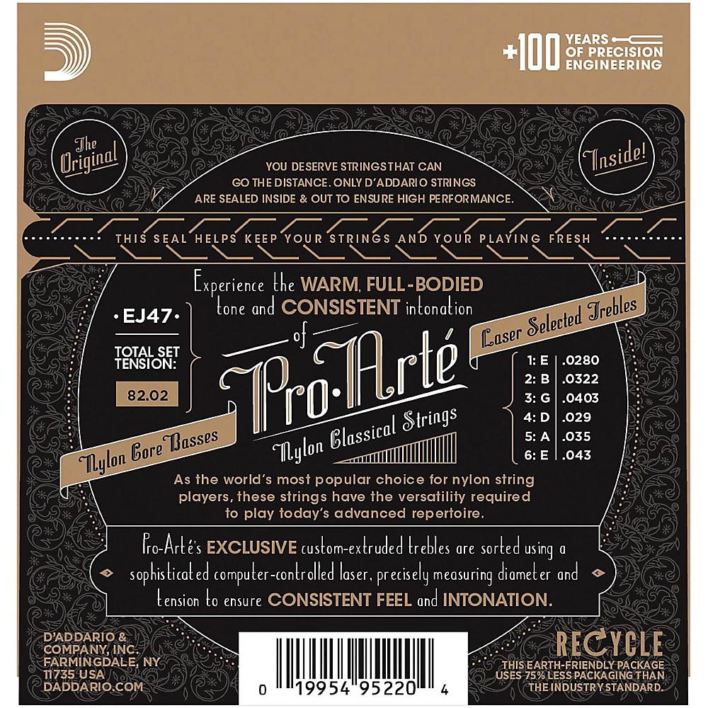 D'Addario EJ47 Pro-Arte 80/20 Bronze Normal Tension Classical Guitar Strings