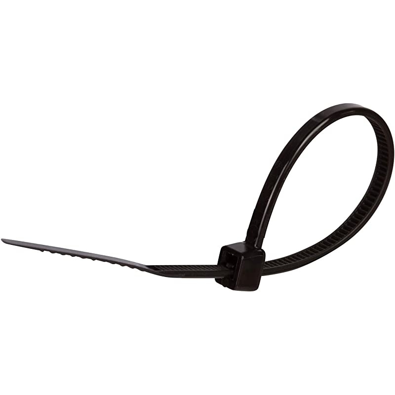 Ultraviolet Black Nylon Cable Ties 8 Inch Length Heavy Duty 40Pound Tensile Strength Cable Organization Applications UV Safe UL Approved Pack of 1000