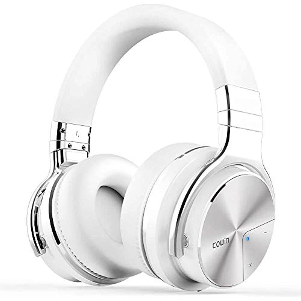 COWIN E7 Pro [2018 Upgraded] Active Noise Cancelling Headphones Bluetooth Headphones with Mic Hi-Fi Deep Bass Wireless Headphones Over Ear 30H Playtime Travel Work TV Computer Cellphone - Blue