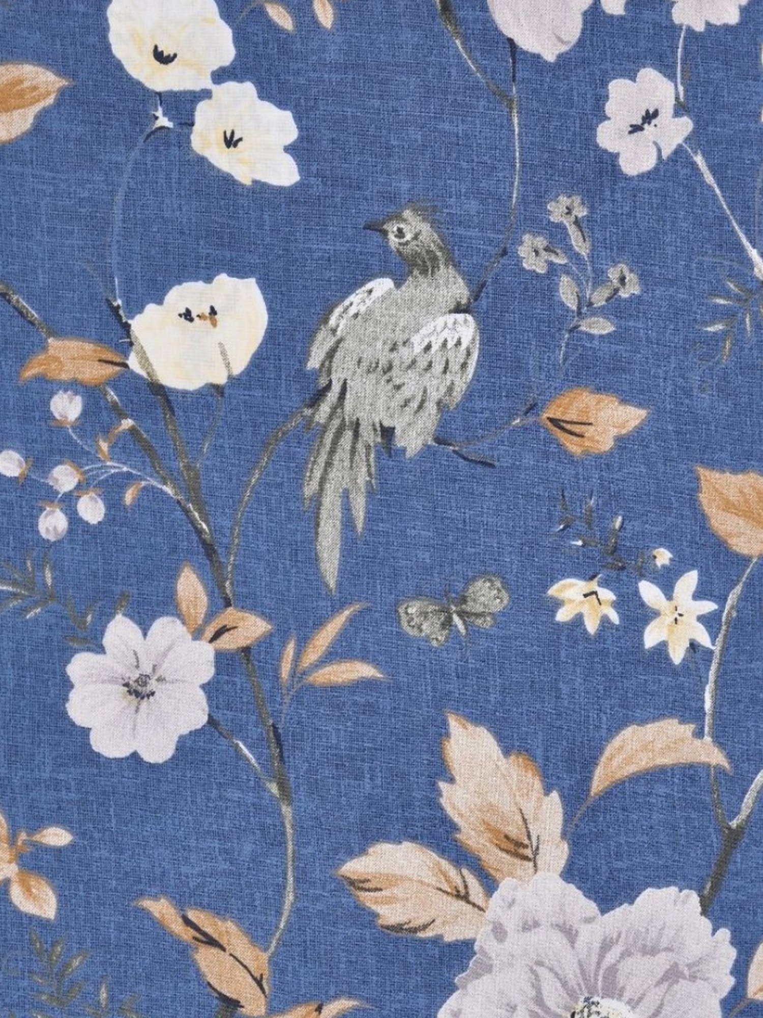 Haus & Kinder Spanish Floral Patio Navy Blue 186 TC Cotton King Bed Sheet with 2 Pillow Covers