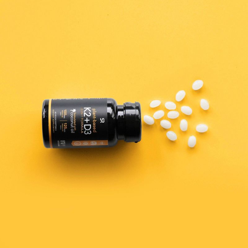 Sports Research Vitamin K2 + D3 Veggie Softgels - 60ct