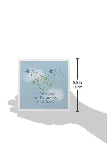 3dRose I Love You to the moon and back - Greeting Cards, 6 x 6 inches, set of 6 (gc_155825_1)