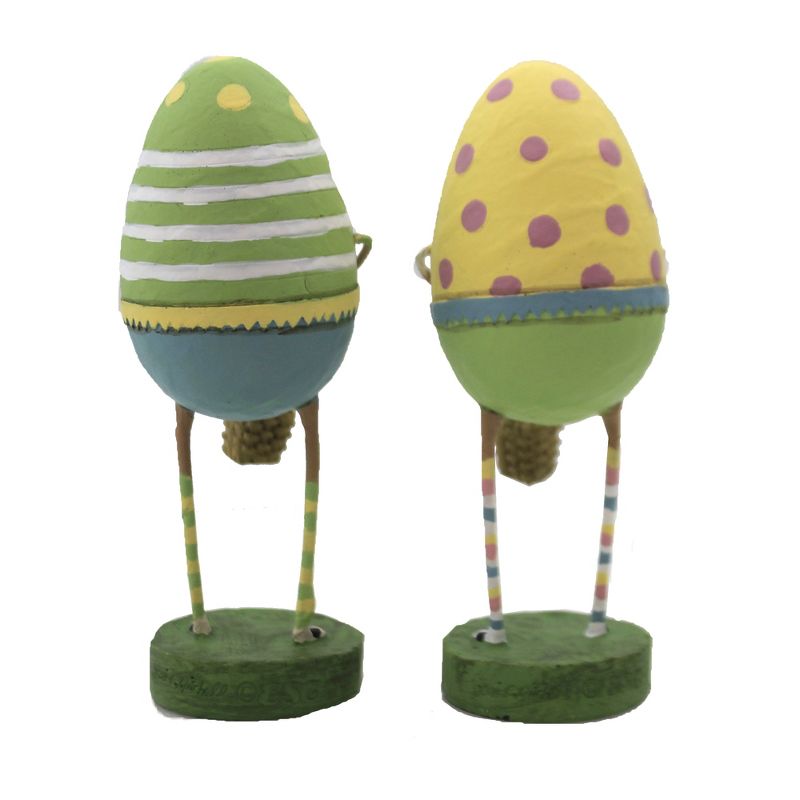 Lori Mitchell 5.75" Eggland's Best Duo Easter Crazy Socks Baskets  -  Decorative Figurines