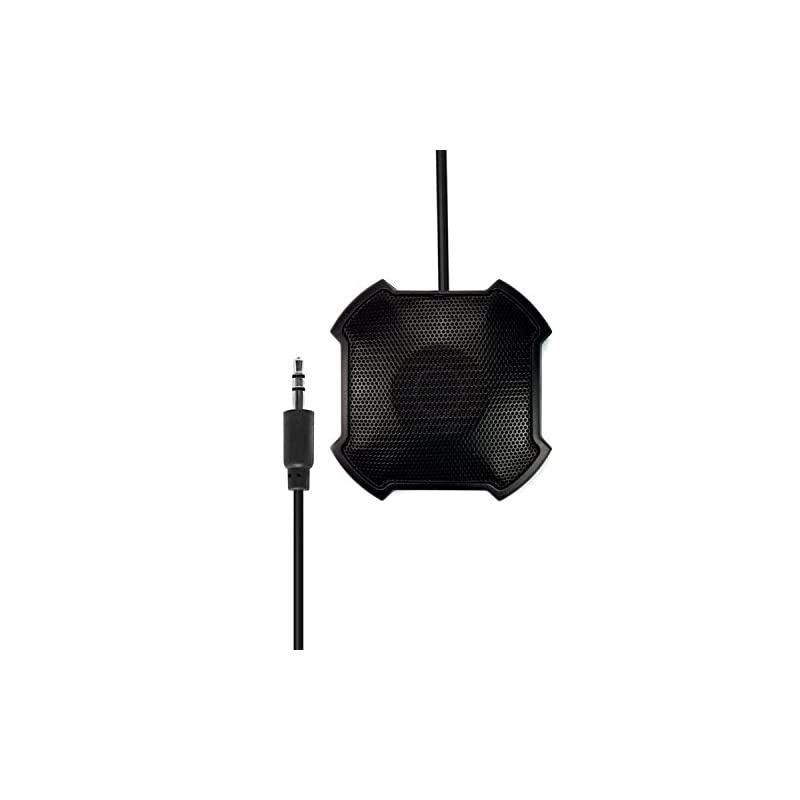 Microphone35mm Plug Stereo Desktop Mic Surface Mounted Mic for TeleconferencingTable Top Omnidirectional Condenser Boundary Computer Microphone forBlack