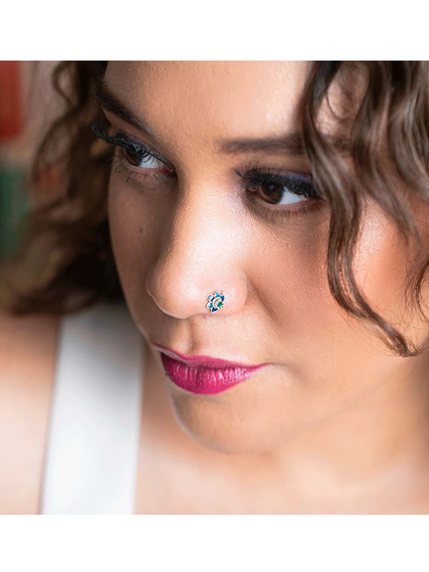 Shaya 92.5 Sterling Silver Owning My Delusional Optimism Nosepin