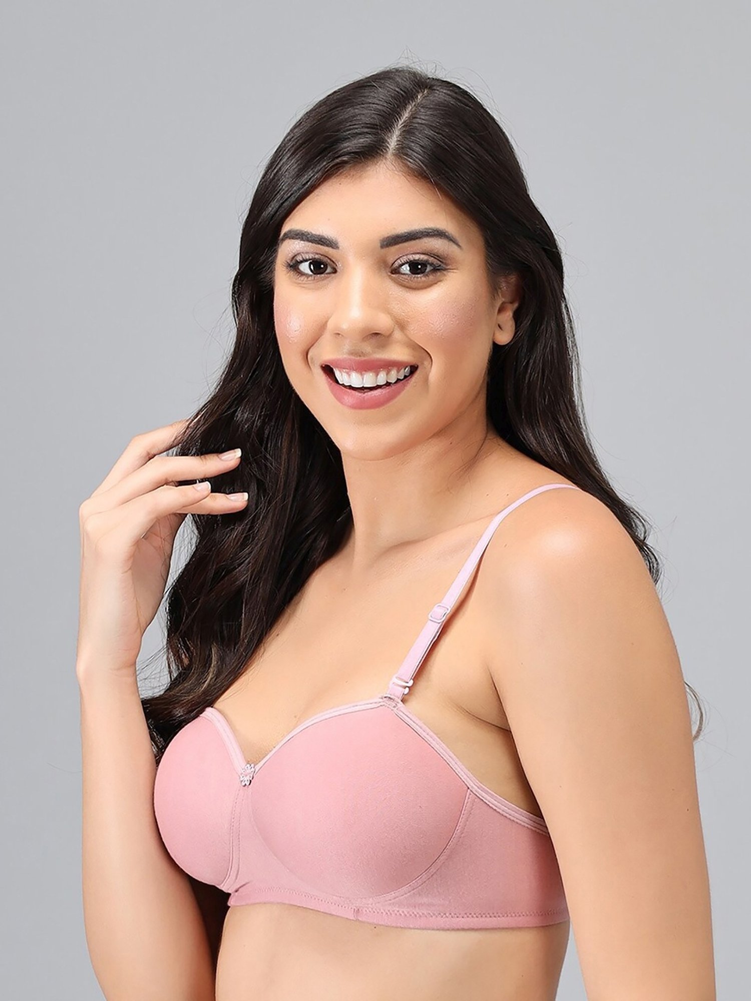 AROUSY Pink Cotton T-Shirt Bra