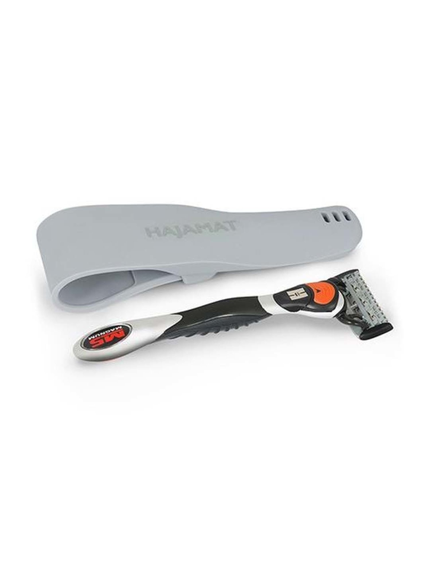 Hajamat Portable Protective Travel Case for Manual Shaving Razor Steel Grey