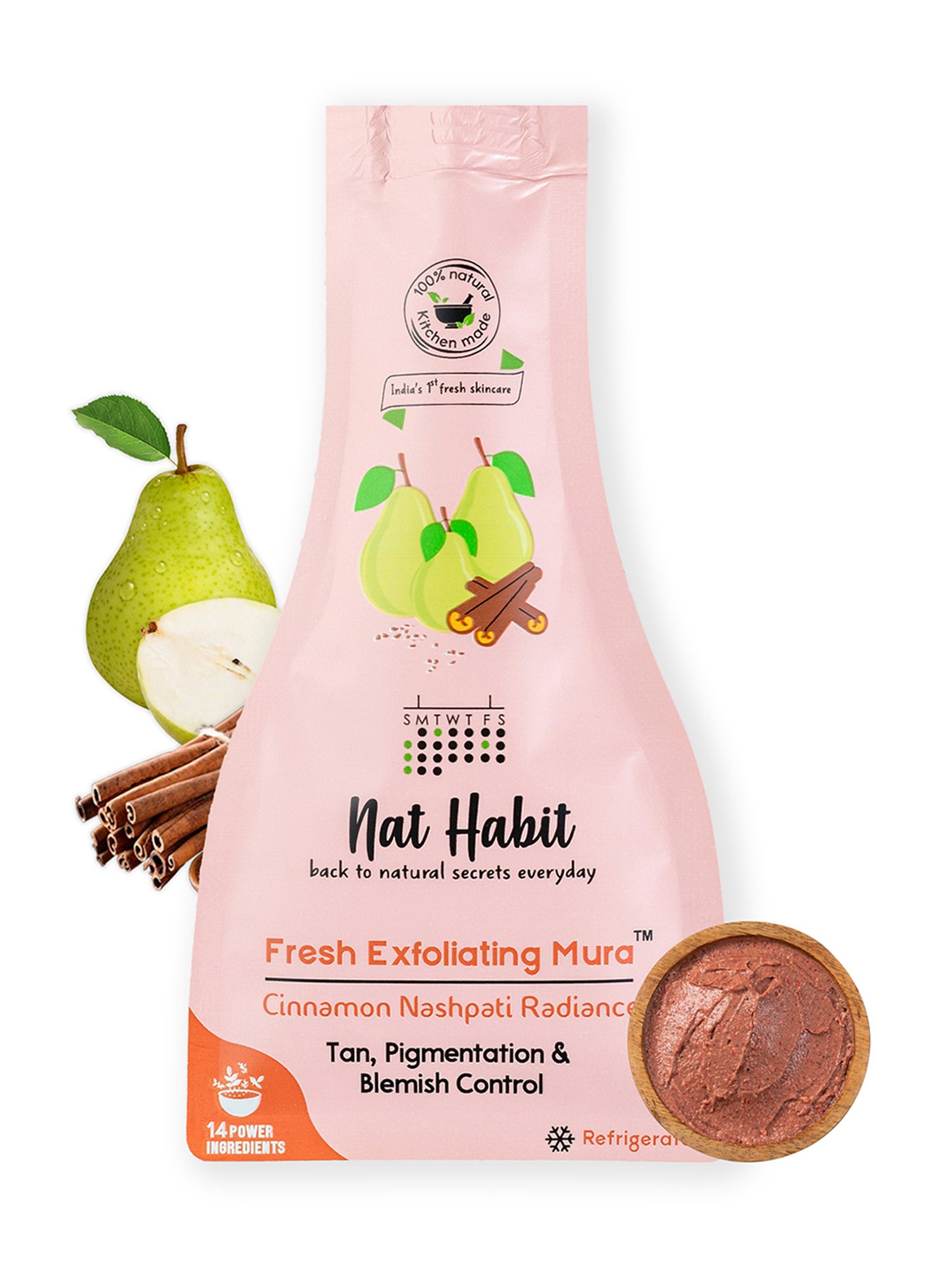 Nat Habit Cinnamon Nashpati Radiance Fresh Exfoliating Mura Face Scrub - Pack of 2