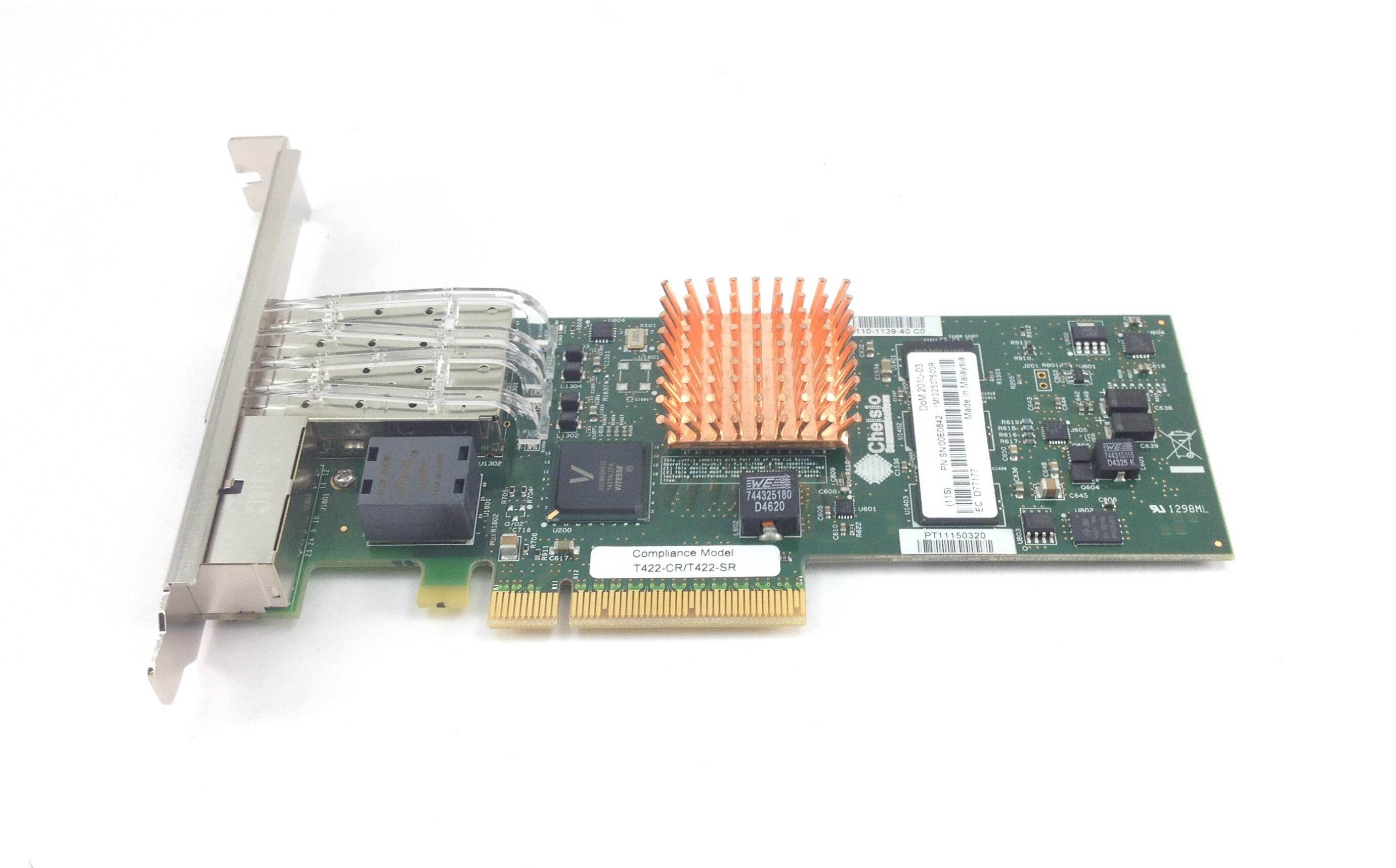 IBM 10GB PCIe2 x8 4-Port Ethernet Card 74Y1987 2x Gibic PLRXPL-SC-S43-42B