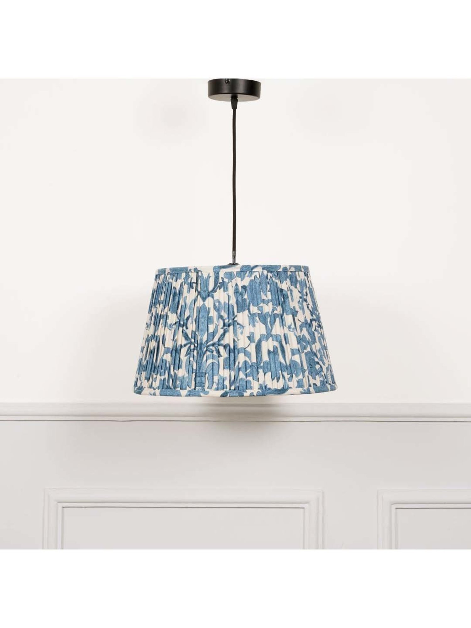 Kapoor E Illuminations Blue & Black Cotton Hand Made Pendant Light