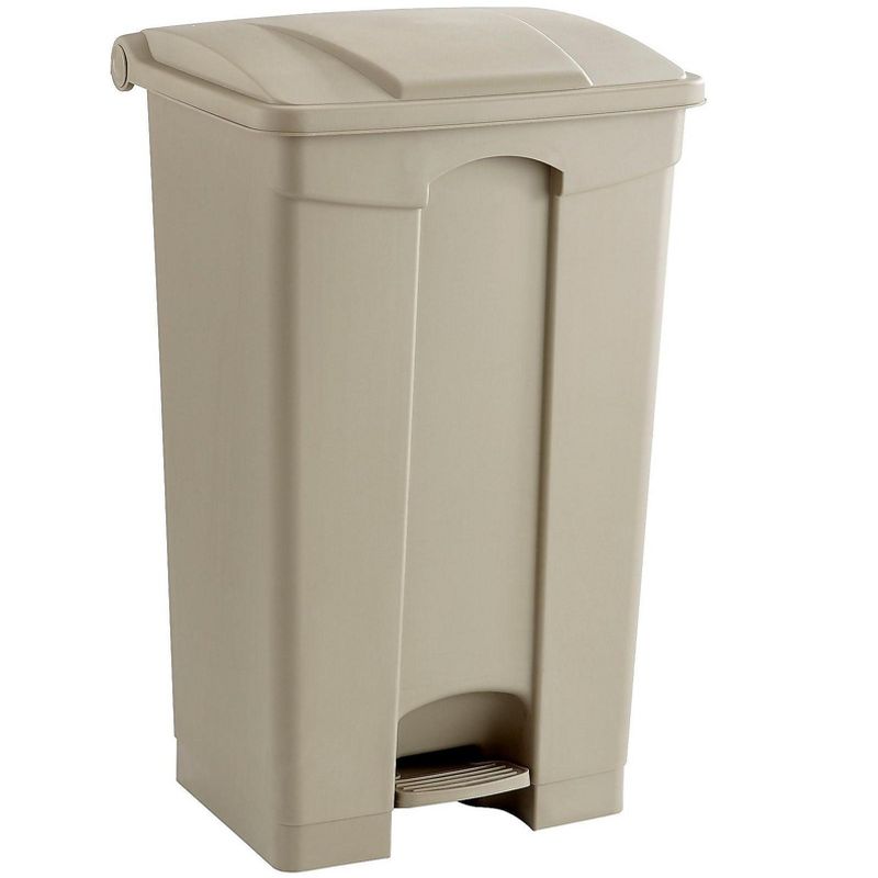 Safco Large Capacity Plastic Step-On Receptacle 23gal Tan 9923TN