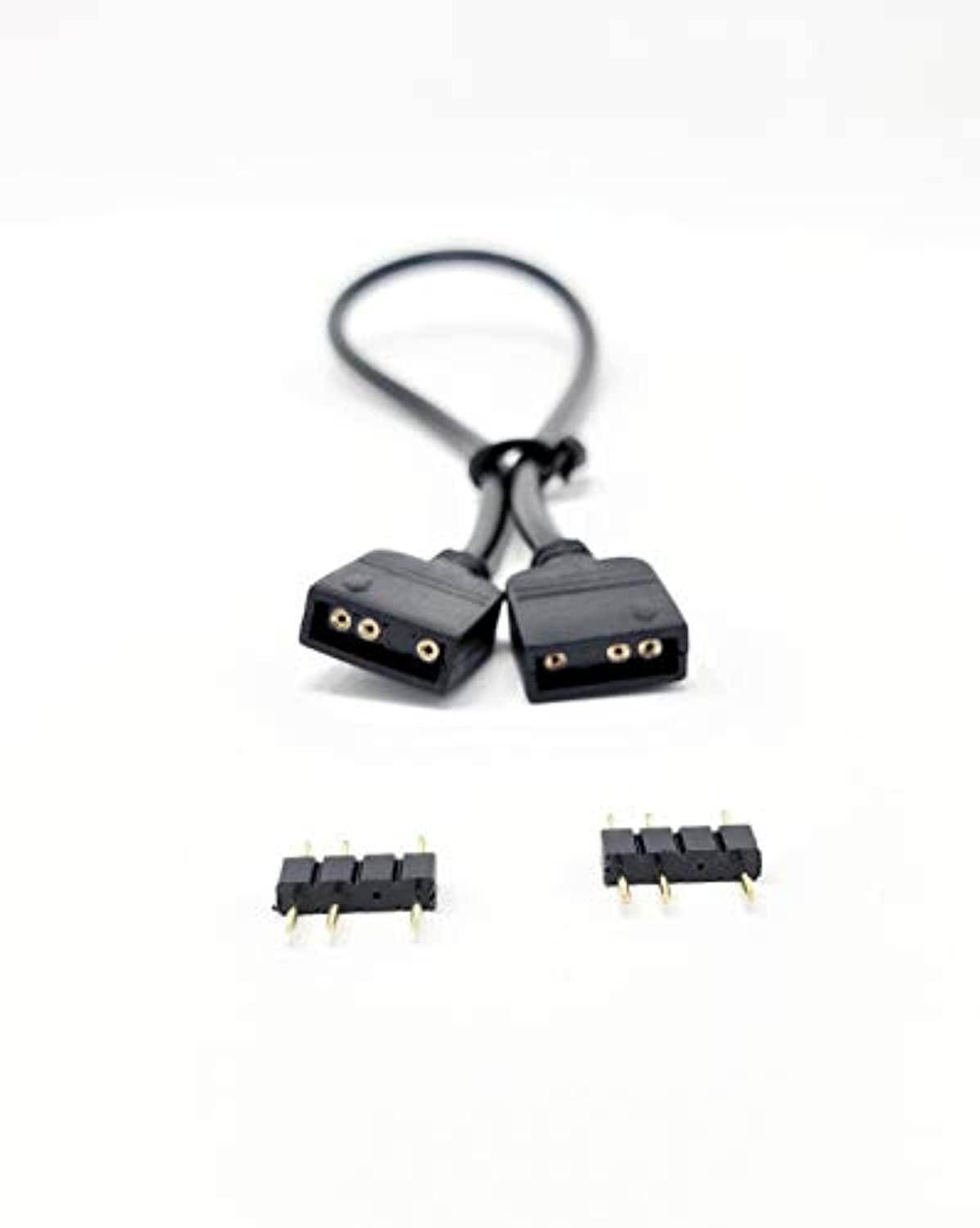 micro connectors 3-pin addressable rgb (argb) extension cable - 50cm with male pins